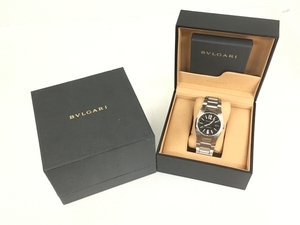 BVLGARI ブルガリ エルゴンAT EG40S ステンレス・スティール ブラック シルバー メンズ 不動 中古 ジャンク T7876672