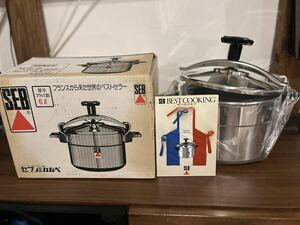 希少　セブジャパン　SEB 圧力なべ　圧力鍋　両手鍋　フランス製　6l 6リットル　未使用保管品　日本語取説　レシピ付 キッチンセブ