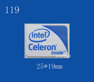 即決119【 intel Celeron 】（大）エンブレムシール追加同梱発送OK■ 条件付き送料無料 未使用