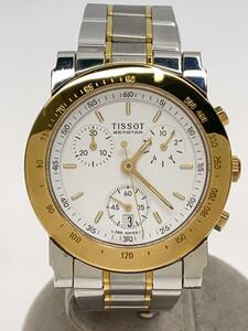 TISSOT◆両側保護シール剥がれません/クォーツ腕時計/アナログ/ステンレス/WHT/SLV