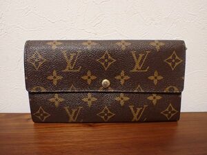 豊G525/6J●Louis Vuitton ルイヴィトン モノグラム ポシェット ポルトモネクレディ 長財布 中古品●