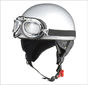 ハーフヘルメット　 CROSS CR-751　シルバー　LL(61～62cm未満)サイズ　CROSS CR-751 SV リード工業