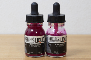 Liquitex リキテックス リキッド 30ml 004 キナクリドンマゼンタ（旧名称：アクラマゼンタ）2本 （未使用に近い・使用品）_01