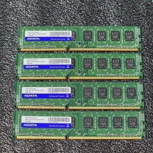 ADATA DDR3-1333MHz 16GB (4GB×4枚キット) AD3U1333C4G9-2 動作確認済み デスクトップ用 PCメモリ 