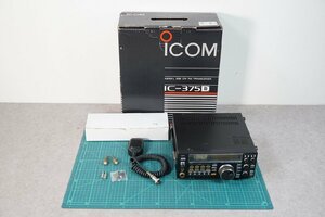 [NZ][D4284110] ICOM アイコム IC-375D 430MHz SSB CW FM オールモードトランシーバー HM-12マイク、元箱等付き ①