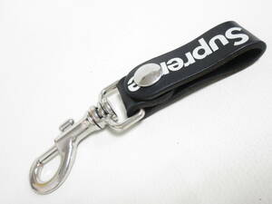 12525◆Supreme Leather Key Loop シュプリーム ベルトループ キーホルダー ブラック MADE IN ITALY 中古 USED