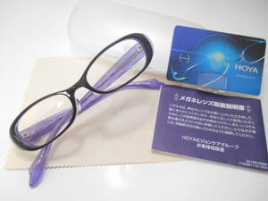 ★即決★ＨＯＹＡブルーライトカットＰＣレンズ付き老眼鏡●GOSH／日本製プラフレーム・パールグレー／クリアパープル