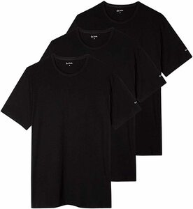 Tシャツ ポールスミス 半袖 3枚セット 389F A3PCK 79A Black Ｓサイズ/送料無料メール便
