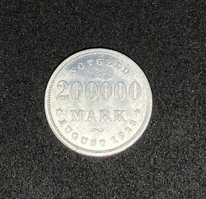 硬貨 ノートゲルト 20000 MARK AUGUST 1923 FREIE UND HANSESTADT HAMBURG ②