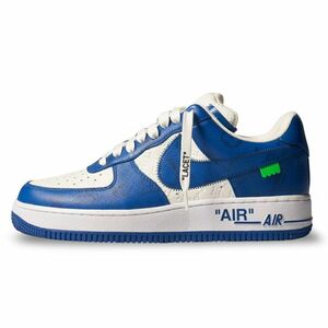 Louis Vuitton Nike Air Force 1 Low by Virgil Abloh "White & Team Royal Blue" 29cm 1A9VAO