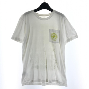 【中古】CHROME HEARTS スクロールラベルプリントTシャツ サイズM ホワイト 2212-304-0787 クロムハーツ[240017602363]