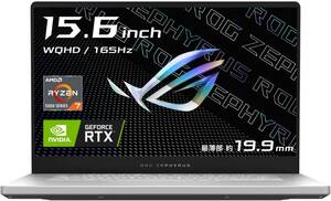 【新品・送料無料】ASUS ゲーミングノートパソコン ROG Zephyrus Ryzen 7 16GB 1TB RTX 3080 2,560×1,440 165Hz 15.6インチ 