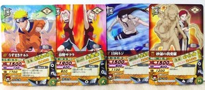 6枚セット　NARUTO　カード　春野サクラ　日向ネジ　我愛羅　ヒナタ　はたけカカシ　うずまきナルト