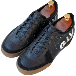 イタリア製★GIVENCHY ジバンシィ★TENNIS SNEAKER 40=25.5 レザースニーカー SA1108 ローカットスニーカー メンズ ブラック ロゴ i-1