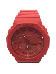 CASIO◆クォーツ腕時計・G-SHOCK/デジアナ/RED/RED