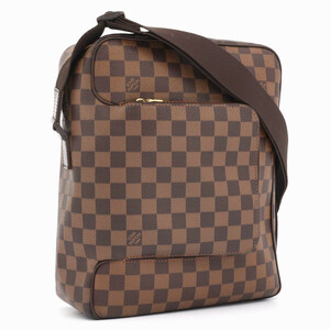 ルイヴィトン LOUIS VUITTON ダミエ オラフMM ショルダーバッグ 斜め掛け エベヌ ブラウン メンズ レザー N41441