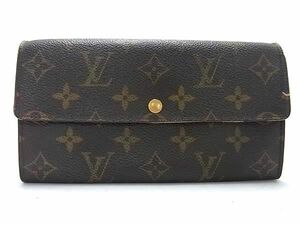 1円 LOUIS VUITTON ルイヴィトン M61726 モノグラム ポシェット ポルトモネクレディ 二つ折り 長財布 ウォレット 小銭入れ 札入れ AX6475