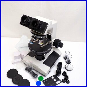★AmScope 双眼偏光顕微鏡 40X-640X PZ200BA/45度傾斜360度回転式双眼ヘッド/ジャンク品&1380601710