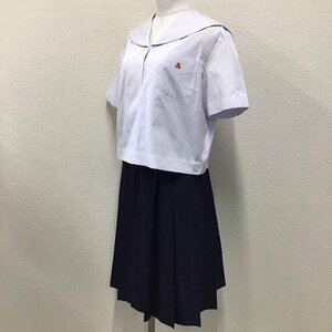 O500 (中古) 兵庫県 姫路東高校 セーラー服 上下セット /7/W63/セーラー/スカート/KANKO/半袖/夏服/夏用/制服/学生服/女子学生/中学校