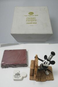 ミッキーマウス 蒸気船 ウィリー STEAMBOAT WILLIE 2008 Year Figurine Figure イヤーフィギュア ディズニー Disney