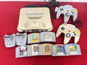 M-6066⑦ 【同梱不可】980円～ 中古品　Nintendo/任天堂　Nintendo64　本体・コントローラー・ソフトまとめ　ゲーム機　通電OK　