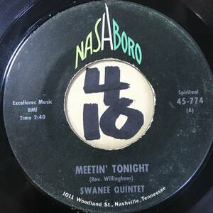 試聴 ブルースそしてゴスペルの時間’63 SWANEE QUINTET MEETIN’ TONIGHT 両面EX 