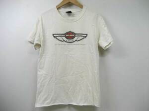 インド製 HARLEY DAVIDSON ハーレーダビッドソン Tシャツ 半袖 100周年 ロゴ 白 ホワイト サイズS