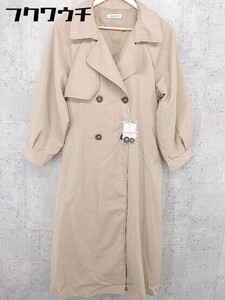 ■ ●新品● ◎ natural couture ナチュラルクチュール ベルト タグ付き トレンチ コート サイズF ベージュ レディース