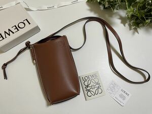 ロエベ LOEWE ゲートポケット　ミニ　ショルダーバッグ　茶色　ブラウン