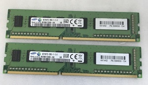 SAMSUNG 1Rx8 PC3-12800U 4GB 2枚組 1セット 8GB DDR3 デスクトップ用 メモリ 240ピン ECC無し DDR3-1600 4GB 2枚で 8GB DDR3 DESKTOP RAM