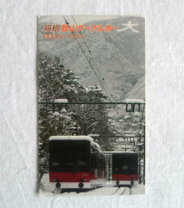 【箱根登山ケーブルカー】乗車記念カード 雪景色