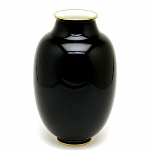 セーブル 超希少 一点物 花瓶 マイヨドン 47(noir) 飾り壺 白樺薪の焚き木窯 1994年 ハンドメイド 新硬質磁器 フランス製 新品 Sevres