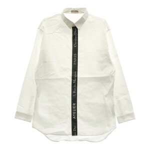 Dior HOMME ディオールオム 2018SS アトリエテープロゴライン 長袖シャツ ホワイト系 42 [240001947265] メンズ