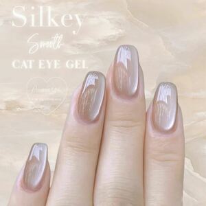 Silkey smooth cat eye gel Latte ◇ マグネットジェルネイル◇ ワンホンネイル