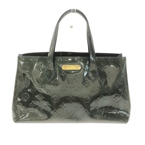 ルイヴィトン LOUIS VUITTON トートバッグ M91451 ウィルシャーPM パテントレザー（モノグラムの型押し） ブルーアンフィニ 不鮮明 バッグ