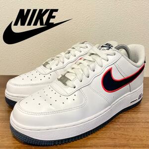 NIKE WMNS AIR FORCE 1 07 REC ナイキ エア フォース ワン ホワイトネイビー FJ0710-100 レディース ローカットスニーカー 25cm 美品