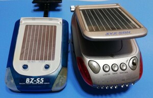 ソーラーレーダー探知機2台セット(BZ-S5・SVX-50N)、ジャンク品 送料510円～