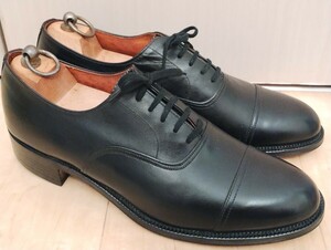 未使用 David Scott ストレートチップ 黒 UK 8.5 27.0 英国製 ビンテージ デッドストック 新品同様 革靴 靴 グレンソン チーニー級 Wearra