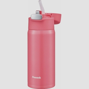 送料無料★ピーコック 水筒 マグ ボトル 保温 保冷 400ml ステンレス ボトル ストロータイプ (ピンク)