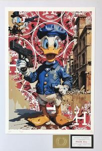 DEATH NYC アートポスター 世界限定100枚 ディズマランド ドナルドダック ポップアート スクルージ Disney エルメス 限定 現代アート 