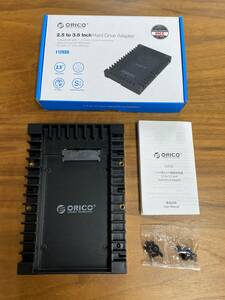 【1円オークション】 ORICO 1125SS-1 2.5 → 3.5変換 2.5インチ HDD / SSD 変換マウンタ SATAインターフェース内蔵 TS01B001343