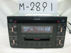 M-2891　ECLIPSE　イクリプス　E3306CMT BK　MP3　MDLP　AUX　2Dサイズ　CD&MDデッキ　故障品