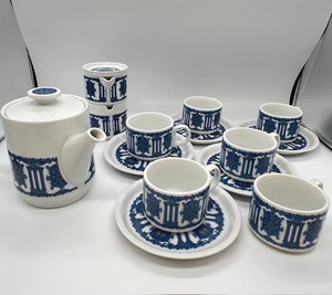 NS34349■【 Noritake 】 オールド ノリタケ 茶器 セット ポット コーヒー カップ＆ソーサー 月桂樹 ビンテージ ブランド 食器 日本陶器 ■