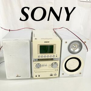 SONY ソニー CMT-M35WM/HCD-M35WM オールインワンコンポ MD/CD/カセット ミニコンポ ホワイト ［通電のみ確認］【otos-578】