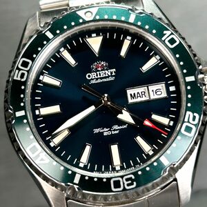 新品 ORIENT オリエント RA-AA0004E19B MAKO3 マコ 22石 腕時計 自動巻き アナログ デイデイトカレンダー グリーン ステンレススチール