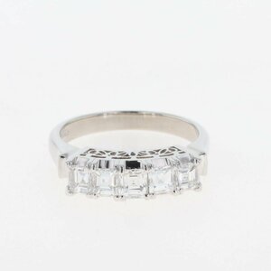 メレダイヤ デザインリング プラチナ 指輪 リング 11号 Pt900 ダイヤモンド レディース 【中古】