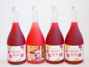 楽しむ鍛高譚4本セット(SHISO梅酒12% 赤鍛高譚20%) 720ml×4本