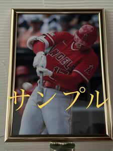 大谷翔平　超ダイナミック！ホームラン王！フレームカラーゴールドA4サイズ