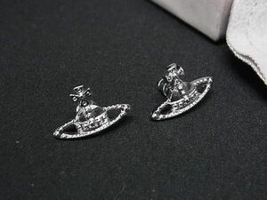 1円■新品同様■ Vivienne Westwood ヴィヴィアンウエストウッド メイフェア バスレリーフ オーブ ピアス アクセサリー シルバー系 AX5980