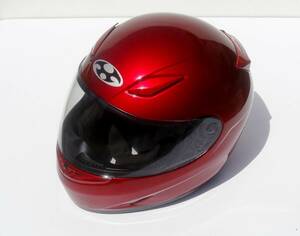 美品 OGK KABUTO カブト FF-RⅢ Lサイズ（59-60cm） レッドメタリック フルフェイスヘルメット